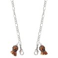 thumbnail image 1 of Resin Tan Lion Silvertone Face Mask Necklace, 1 of 2