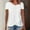 White, variant on Tsesme Women's V-Neck Eyelet Tops Fashion Irregular Ruffle Hem Short Sleeve Shirt Summer Casual Loose T-Shirts