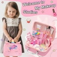 thumbnail image 6 of GLUAAE 26PCS Kids Makeup Kit for Girls - Washable Pretend Play Cosmetic Set with Carrying Case, Princess Dress Up Toys for Ages 3-12 (Pink, Perfect Birthday Gift), 6 of 8