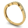thumbnail image 2 of 0.21 ct Brilliant Round Cut Natural Aquamarine 14k Yellow Gold Stackable Band SZ 5.5, 2 of 6
