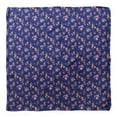 thumbnail image 4 of Bimba Blue Leaves & Floral Pure Silk Printed Scarf Dupatta Head Neck Wrap Bandanas For Women 40 x 40 Inches, 4 of 6