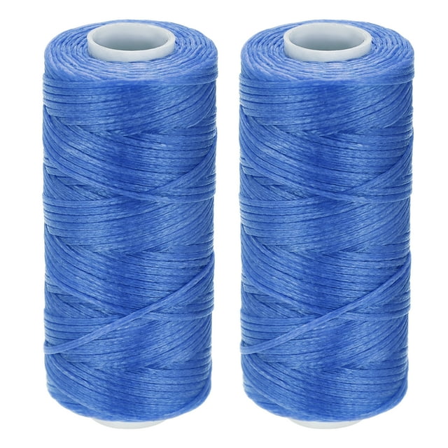 Unique Bargains Sapphire Blue Polyester Waxed Leather Sewing Thread, 55 Yards, 2 Pack
