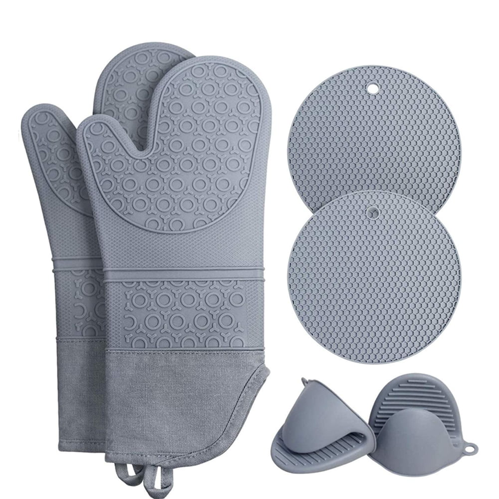 Heat Resistant Silicone Bakery Oven Glove Hand Clip Oven Mitt Pot Holder CA 