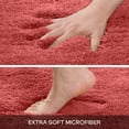 thumbnail image 3 of Astarin Texture Claret Microfiber Bath Rug, 24" x 60", Comfortable, 3 of 6