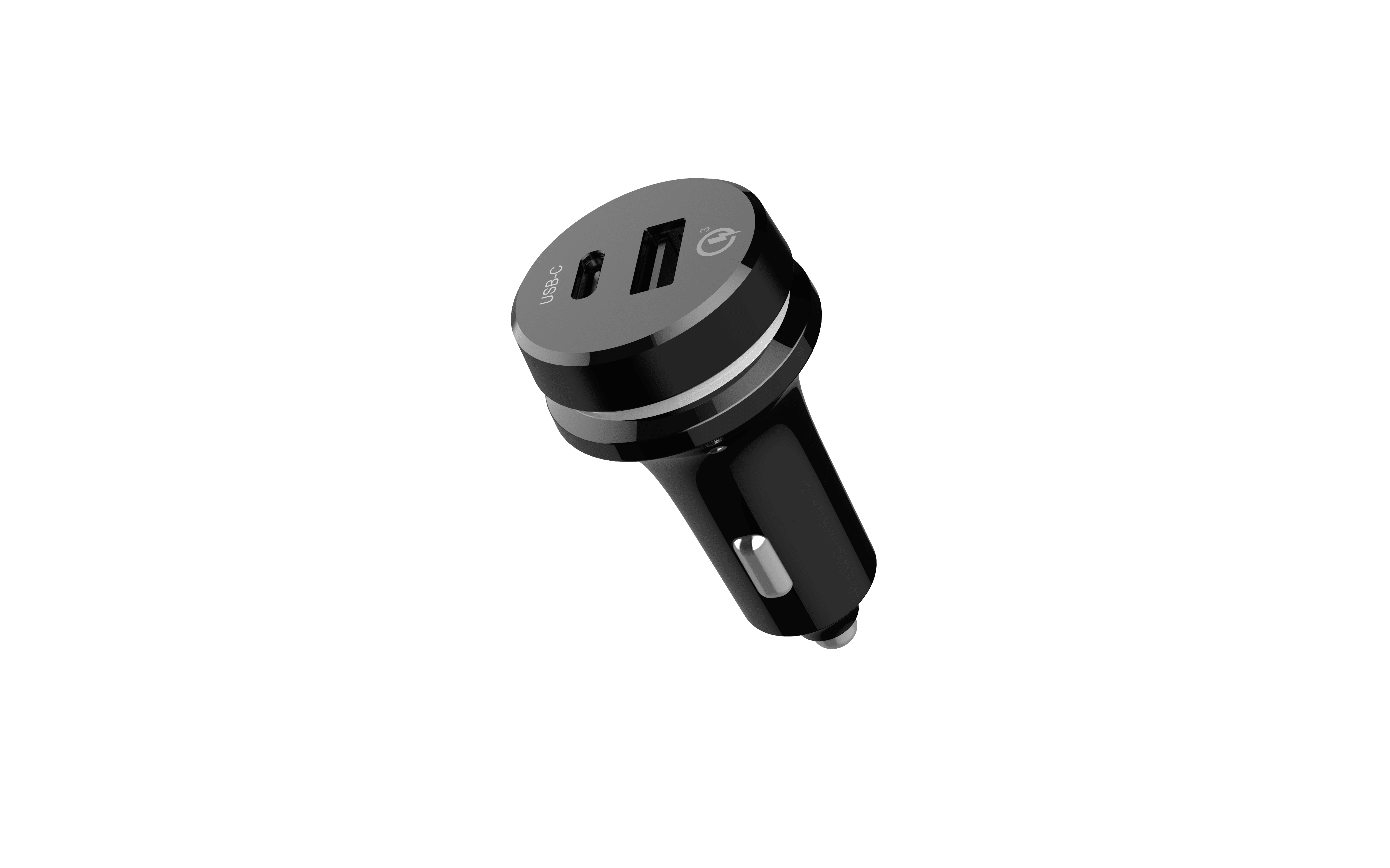 Auto Drive Quick Charge 3.0 USB Car Charger with Pulsing Light, Dual