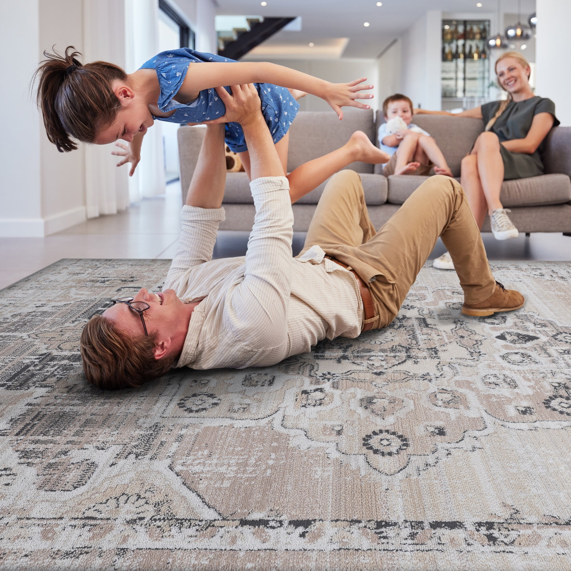 2X8ft Medallion Hallway Runner Rug,Large Modern Soft Carpet for Entryway Kitchen