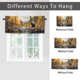 thumbnail image 6 of Rustic Black Bear Window Curtain Valance Fall Forest Autumn Hunting Camping Vintage Lake Lodge Rod Pocket Window Valance for Living Room Bathroom Bedroom Kitchen 54 by 18 in, 1 Panel, 6 of 6