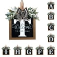 thumbnail image 1 of Décorations de Porte d'Entrée Panneau Couronne Alphabet Décoration Suspendue Extérieure 11.8”*11.8”, 1 of 3