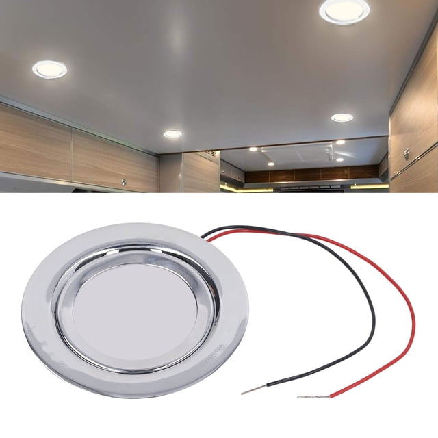 Disk Light, 3W 12VDC White 4000K Flicker Free Ceiling Dome Light Stable Input Voltage Long Service Life Flush Mounted For RVs