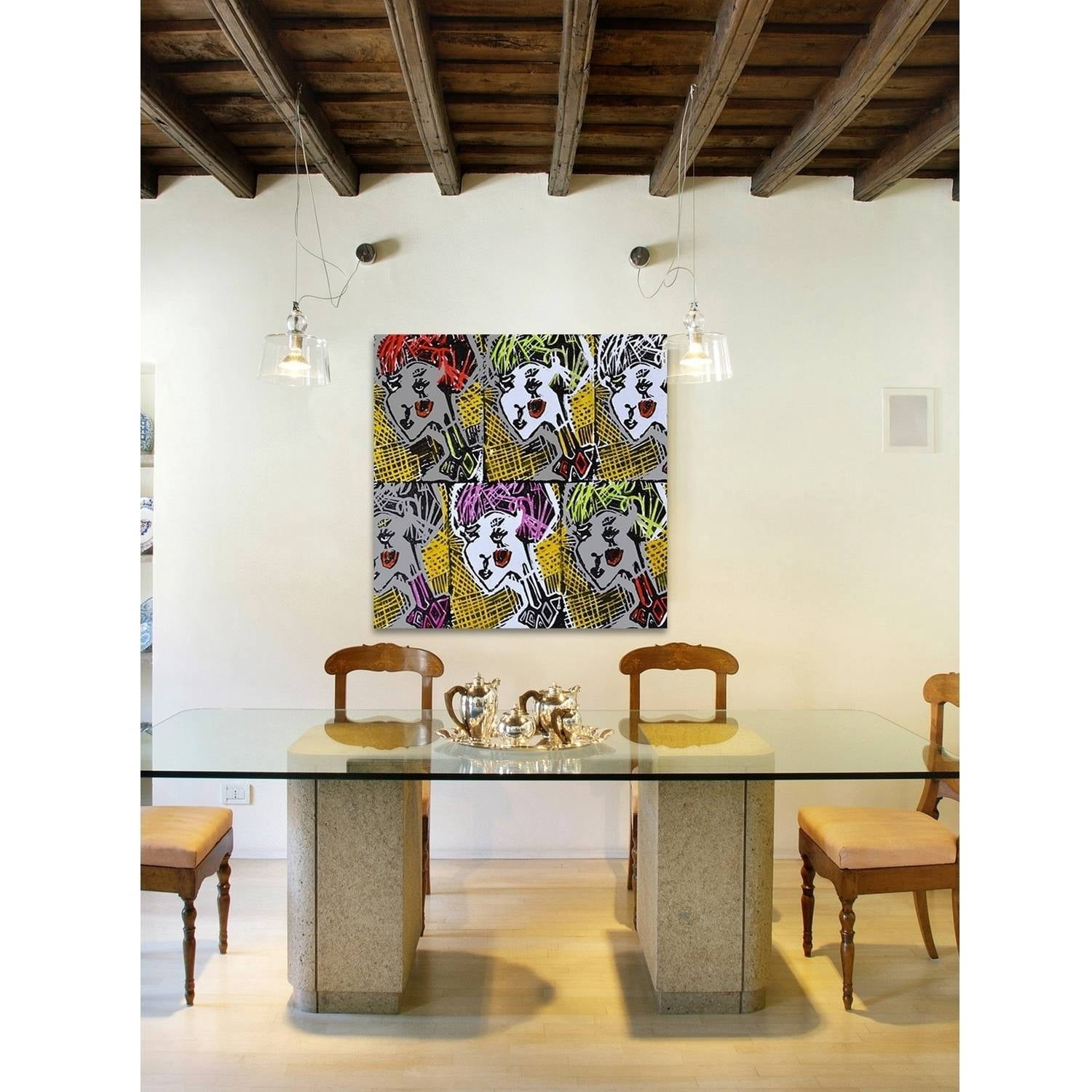 Russian Dolls Pattern II Painting Print on Wrapped Canvas