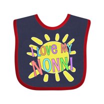 Inktastic I Love My Nonni Sun and Rainbow Letters Boys or Girls Baby Bib