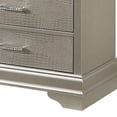 thumbnail image 3 of 5 Drawer Contemporary Chest with Textured Details and Bar Handles, Silver, 3 of 5