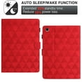 thumbnail image 2 of Allytech Case for Apple iPad Air 3/iPad Pro 10.5" 2019/2017, Embossed Pattern PU Leather Case with Card Slots & Pen Holder, Multi-Angle Viewing Stand Auto Sleep Wake Shockproof Flip Case, Red, 2 of 10