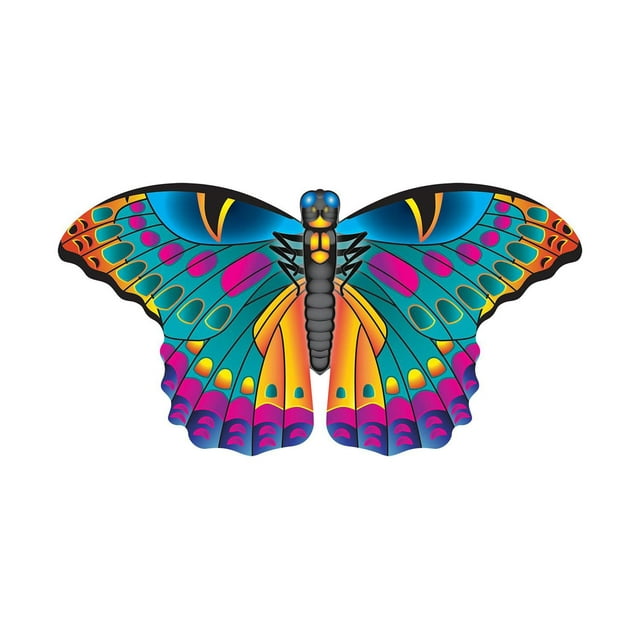 X Kites Nylon Butterfly Kite 34 Inches Wide Ready to Fly - Turquoise