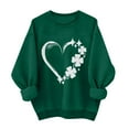 thumbnail image 6 of Craaazy Women's Round Neck St Patrick's T-shirts Long Sleeve Tops, 6 of 7