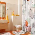 thumbnail image 3 of Juego de cortina de ducha de 4 piezas, alfombra antideslizante, asiento de inodoro y alfombrilla de baño, 3 of 5