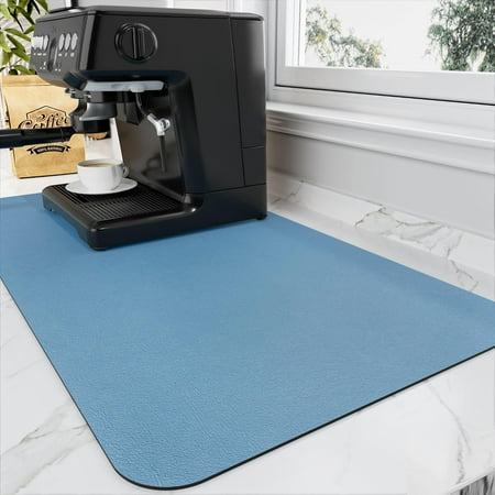 

Coffee Mat - Countertop Coffee Bar Mat | Absorbent Stain-Hiding Dish Drying Mat for Kitchen Counter