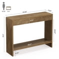 thumbnail image 2 of Tribesigns 41.3-Inch Console Table Behind Couch, 2-Tier Wooden Farmhouse Small Sofa Table with Storage Shelves for Living Room, Entryway, Rustic Brown, 2 of 7