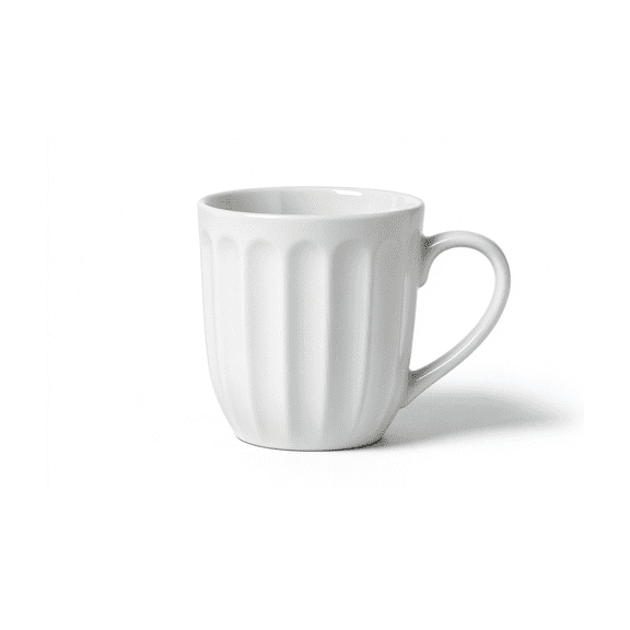 Mainstays 15oz Fluted White Ceramic Mug