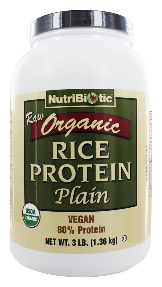 Nutribiotic Organic Vegan Rice Protein Plain Flavor 3 lbs