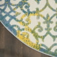 thumbnail image 4 of Nourison Aloha Indoor/Outdoor Ivory Blue 4' x ROUND Area Rug, (4x Round), 4 of 9