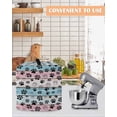 thumbnail image 4 of Blue Pink Dog Paws Prints Stand Mixer Dust Cover with Storage Pocket & Handles, Farmhouse Beige Wood Fits All Tilt Head & Bowl Lift Kitchen Appliance Cover Organizer Bag Accessories, 4.5-5 Quart, 4 of 6