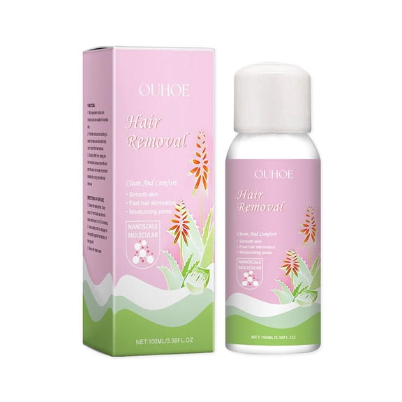 Herbal Hair Removal Spray 100ml Fast-Acting Depilatory Mousse for Smooth Skin on Face Body Legs Armpits Bikini Line with Nourishing Formula