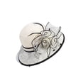 thumbnail image 1 of Jumpingount Sombrero de pescador de tela para mujer, cúpula de malla de repuesto colorida, protección solar, gorra de pesca para fotografía, adorno para Sombreros beis negro Jumpingount AP019161-01, 1 of 6