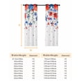 thumbnail image 6 of 4th of July Blackout Curtains for Bedroom, Blue Pink Flower Independence Day Stars Plant Thermal Insulated Kitchen Drapes with Grommets, Light Blocking Window Treatment, 2 Panels 42" x 45", 6 of 7