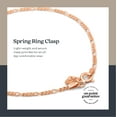 thumbnail image 2 of Kezef Rose Gold Plated Sterling Silver 2mm 5 Gauge Italian Figaro Chain 10" inch Bracelet, 2 of 6