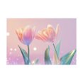 thumbnail image 5 of Mudket Framed Canvas Wall Art Pastel Pink Gradient Tulip Flower Bokeh Prints Wall Decor Soft Floral Canvas Print Ready to Hang for Bedroom Wedding Romantic Home Decor - 12"L x 8"W, 5 of 10