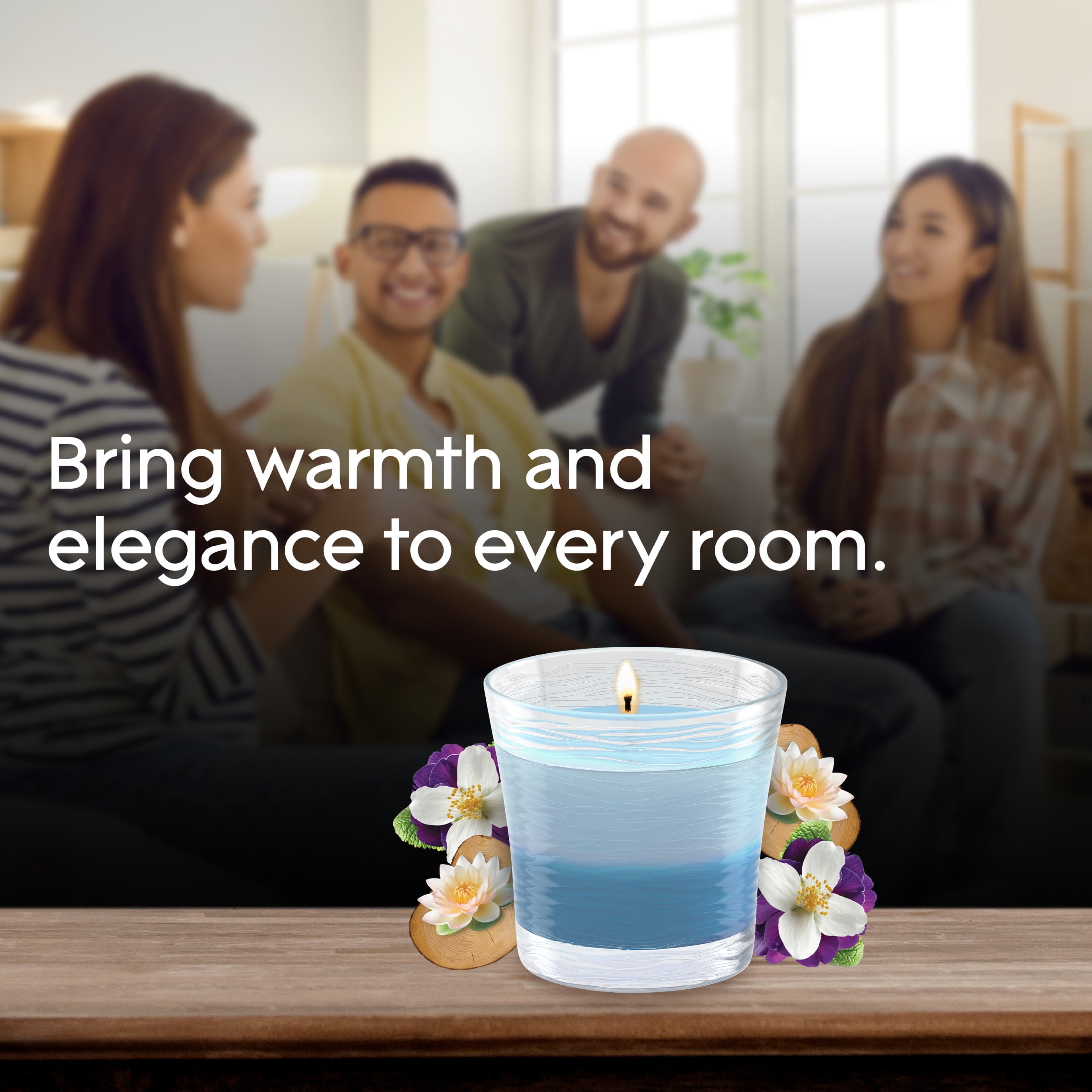 Glade 2in1 Single Wick Candles, Moonlit Walk + Wandering Stream, 8.16 oz, 2 Count