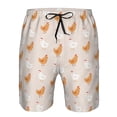 thumbnail image 3 of Balery Funny Chicken Traje de Baño Estilo Hawaiano para Hombre, Shorts de Secado Rápido con Bolsillos-Large, 3 of 6
