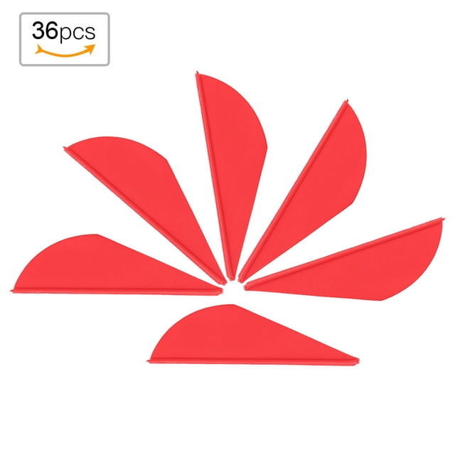 Archery Fletches Fletching Rubber Fletching 36pcs Archery Fletches Rubber Fletching Feathers DIY Accessory For Compound Bow Red