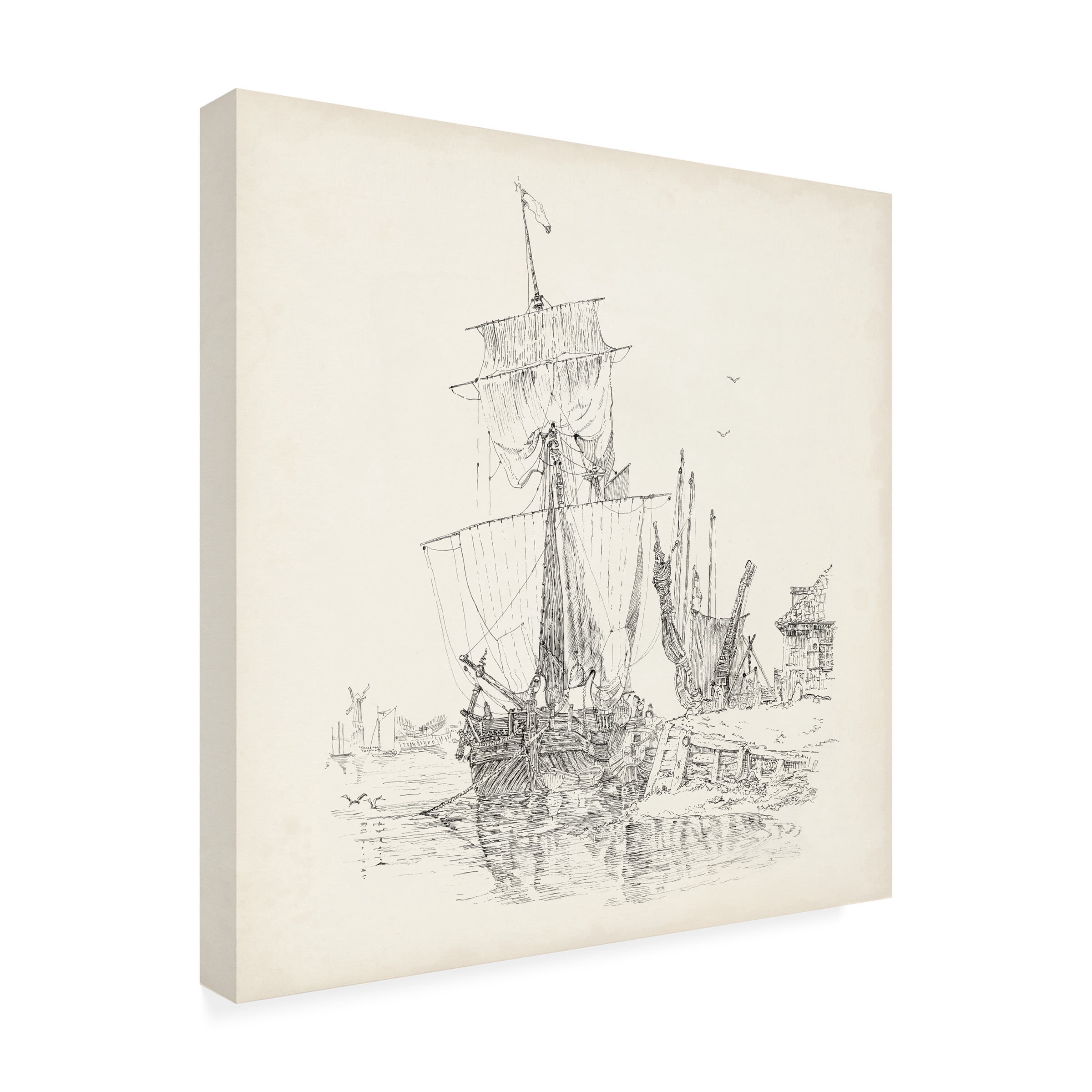 Richard Foust 'Antique Ship Sketch VII' Outdoor All-Weather Wall Decor