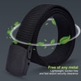 thumbnail image 4 of NUZYZ Men Nylon Belt Solid Color Holeless Design Waistband Adjustable Length None Metal Buckle Jeans Belt Costume Accessories, 4 of 8