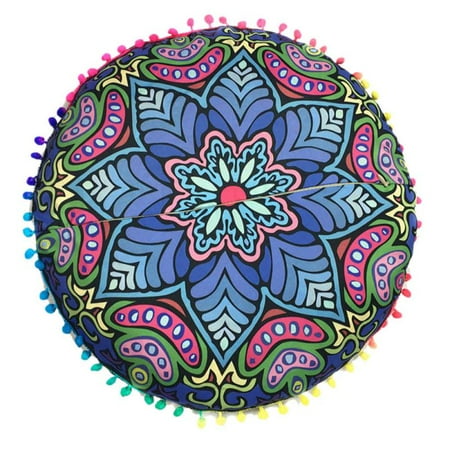Aihome Large Round Mandala Meditation Floor Pillows Case Indian
