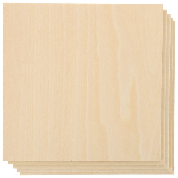 Raindrops 5Pcs Diy Wooden Planks Unfinished Wooden Boards for Craft Projects 3.93X3.93X0.08in