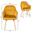 thumbnail image 3 of Topcobe Set of 2 Modern Accent Armchairs, Modern Chair for Living Room Bedroom Balcony, Vanity Chair for Bedroom, Yellow, 3 of 9