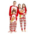 thumbnail image 1 of Pijamas navideños a juego para la familia, Año Nuevo 2025, conjuntos para madre, hija, padre e hijo, pijamas de 2 piezas, ropa para adultos, niños y bebés, 1 of 5