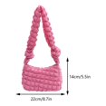 thumbnail image 3 of Bolso Hobo de plumón para mujer, bolso de mano acolchado con nube, bolso de compras versátil para axila, 3 of 9