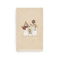 thumbnail image 2 of Linum Home Christmas Snow Family Embroidered Beige Turkish Cotton Hand Towel, 2 of 2