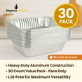 thumbnail image 2 of Impresserve Aluminum Foil Steam Table, Half Size Deep, 9x13 Pans (30 Pack), 2 of 10