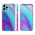 thumbnail image 3 of DesignSkinz Marbleized Pink Ocean Blue v32 Full-Body Skin Decal Wrap Cover for iPhone 16 Pro, 3 of 9