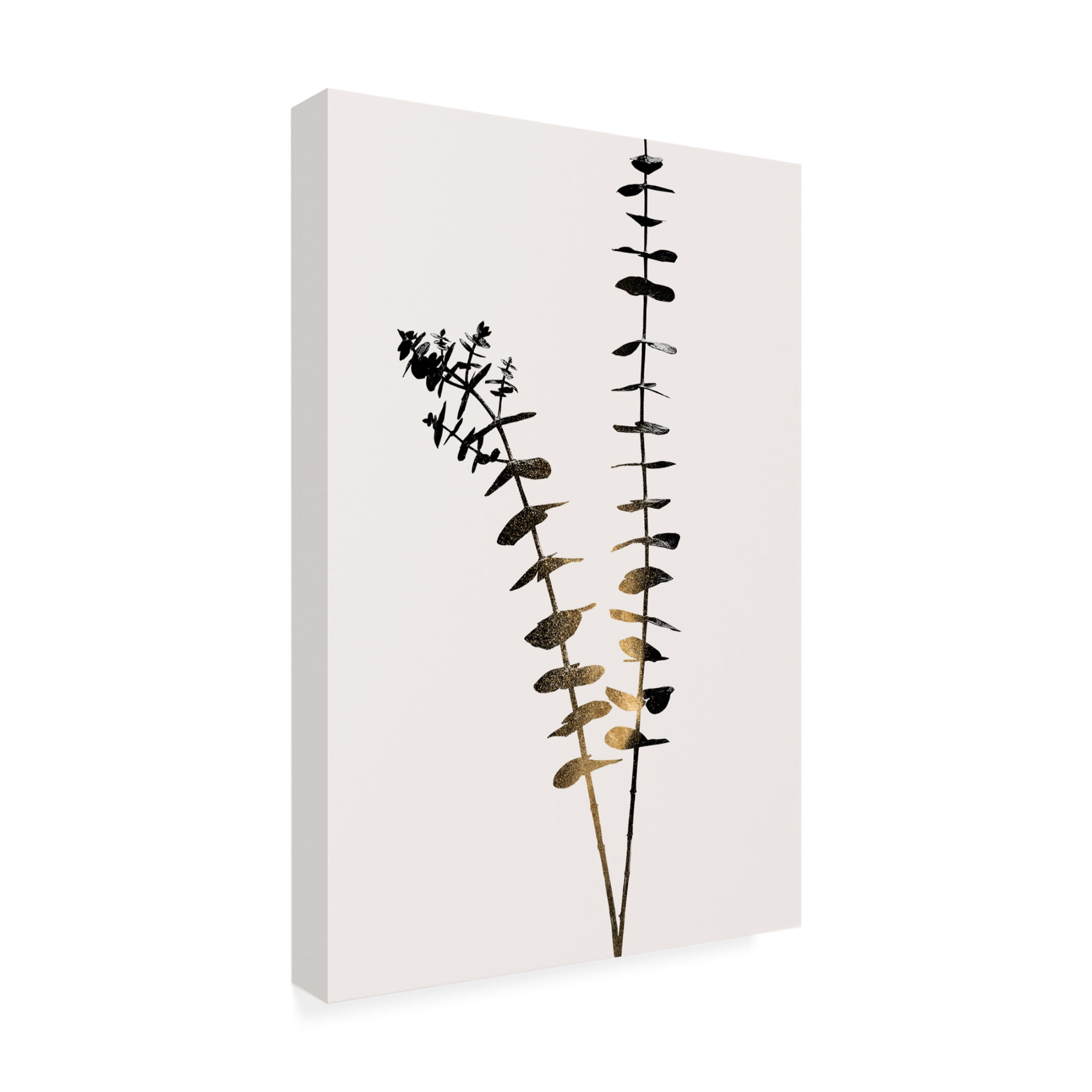 Trademark Fine Art Kubistika Eucalyptus Dark Gold Canvas Wall Art