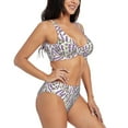 thumbnail image 2 of Daiia Lavender Flowers Women's Bikini Set Two Piece Swimsuit High Waisted Bikini Adjustable Straps Bikini Perfect for Beach, Pool, and Summer Vacation-Medium, 2 of 9
