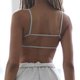 thumbnail image 3 of Top corto deportivo para mujer - Bralette sin tirantes de estilo urbano - Elástico en el pecho para entrenamientos de verano, 3 of 7