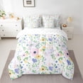 thumbnail image 2 of Homewish Chic Flowers 7-Piece Bedding Comforter Set For Kids Teens Adults,Floral Blossoms King Bedding Sets,Dreamy Princess Ultra Soft Bed Sheets,Ultra Soft Home Decor,Reversible, 2 of 8