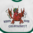thumbnail image 4 of Inktastic Who's Your Crawdaddy? Mardi Gras Crayfish Boys or Girls Baby Bib, 4 of 4
