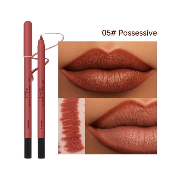 Lápiz labial Juego de lápiz delineador de labios de larga duración Delineador de labios antiadherente resistente al agua